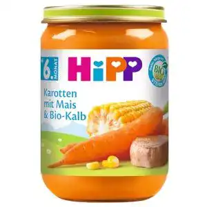 Hipp-Babynahrung HiPP Karotten mit Mais und Bio-Kalb, 6er Pack