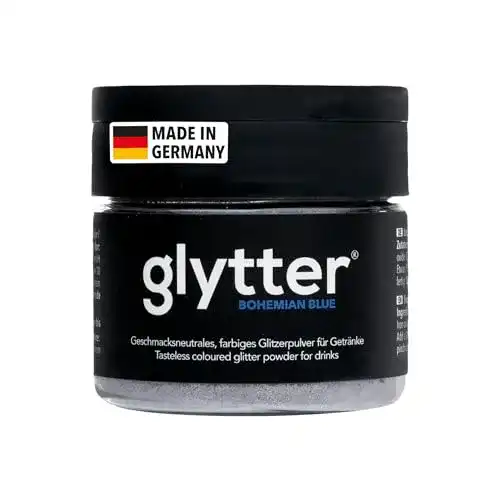 Essbarer Glitzer Glytter Glitzerpulver für Getränke (Blau)