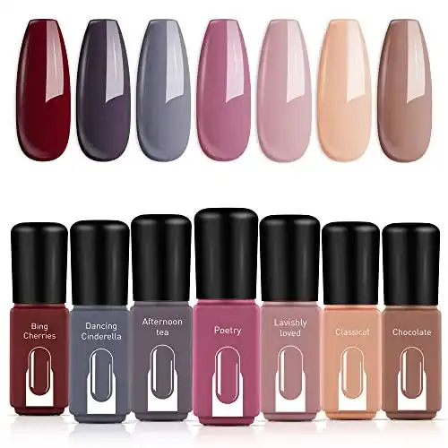 Gel-Nagellack modelones Gel Nagellack, 7 Farben Nude Red