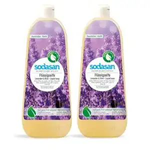 Sodasan-Seife SODASAN Flüssigseife Lavendel & Olive, 2 x 1 L