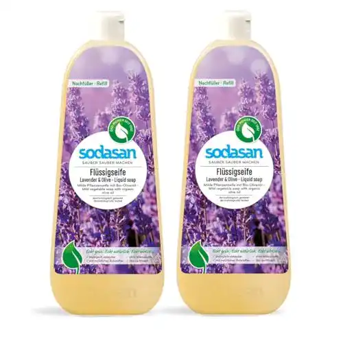 Sodasan-Seife SODASAN Flüssigseife Lavendel & Olive, 2 x 1 L