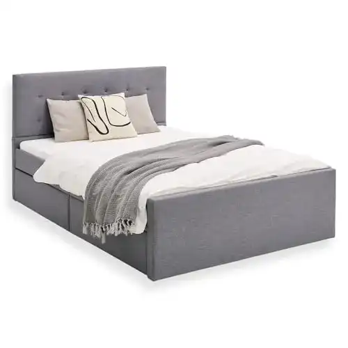 Stauraumbett (140×200) Homestyle4u 1883, Polsterbett