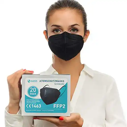 FFP2-Masken Schwarz Health2b FFP2 Maske Schwarz CE Zertifiziert