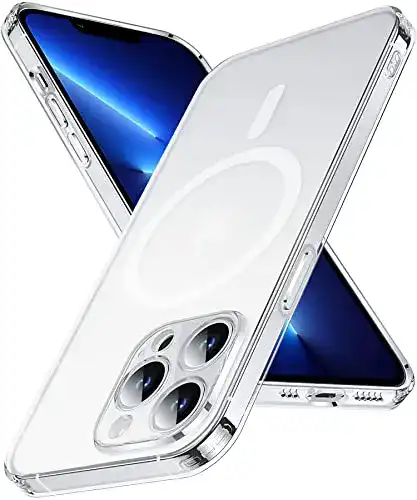 iPhone 13 Pro Clear Case mit MagSafe DASFOND Transparent Matt
