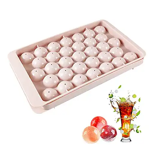 Runde Eiswürfel Aubeifou Eiswürfelform,1 Pack Eiswürfelbehälter