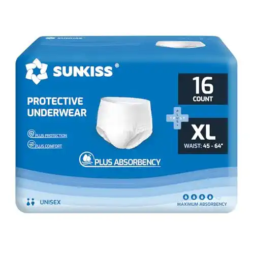 Inkontinenzhosen Männer SUNKISS TrustPlus, Größe XL, 16 Stück