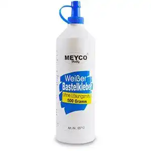 Bastelkleber Meyco weißer 500 g, trocknet transparent