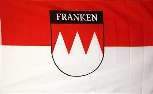 Frankenfahne U24 Fahne Flagge Franken mit Schrift 90 x 150 cm