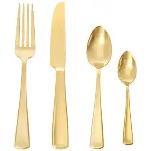 Besteck gold Amazon Basics 24-teiliges Besteckset, Goldfarben