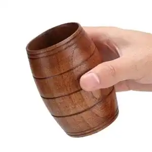 Holzbecher HERCHR Holz-Kaffeetasse, Deko-Becher, Holz
