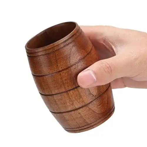 Holzbecher HERCHR Holz-Kaffeetasse, Deko-Becher, Holz