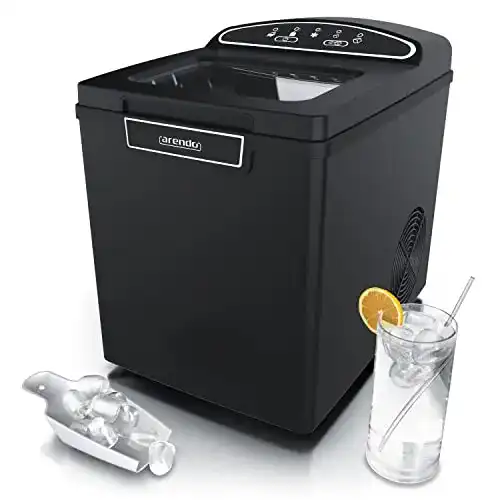 Eiswürfelmaschine Arendo, Edelstahl, 1,8 Liter, Status LEDs