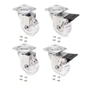 Lenkrollen Emuca 2036020 Set 4 STK. transparent, ohne Bremse