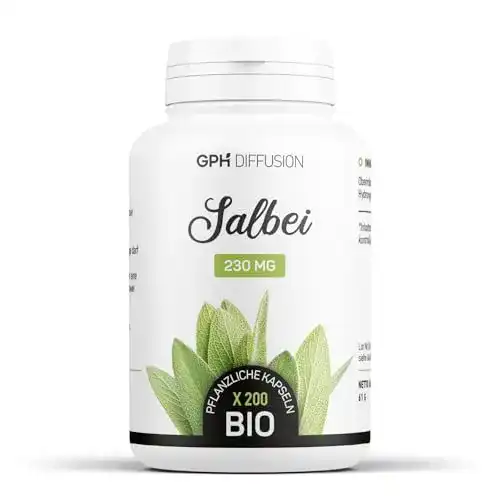 Salbei-Kapseln GPH DIFFUSION Bio Salbei, 250 mg, 200 Kapseln