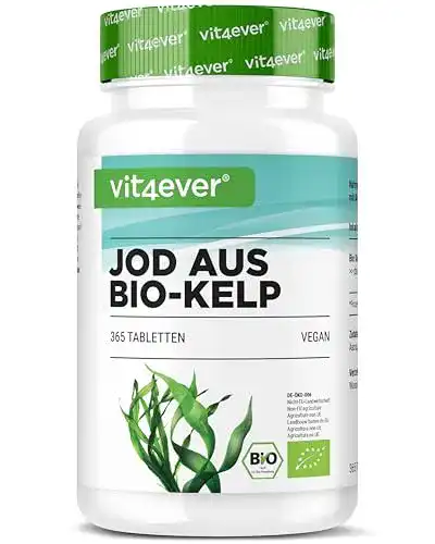Kelp Vit4ever Bio (Natürliches Jod), 365 Tabletten je 200µg Jod