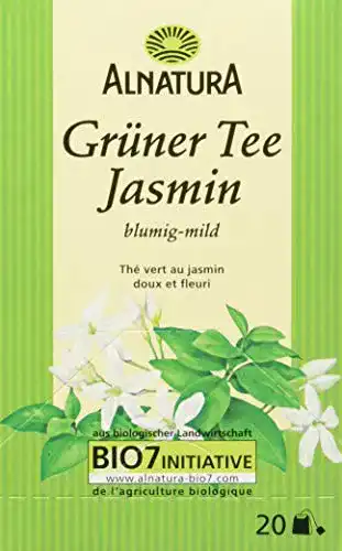 Alnatura-Tee Alnatura Bio Grüntee Jasmin, 20 Beutel, 6er Pack