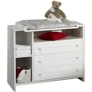 Wickelkommode Schardt Eco Stripe mit Wickelaufsatz