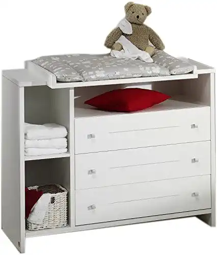 Wickelkommode Schardt Eco Stripe mit Wickelaufsatz