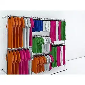 Schwerlast-Kleiderständer raff 300x240x40 Profi Chrom Silber