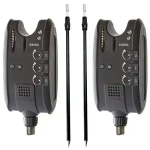 Bissanzeiger Cormoran 2x – Pro Carp X-8000 elektrischer High-Tech mit Tele Erdspeer