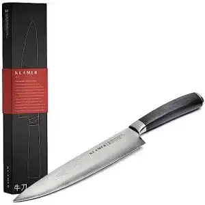 Kuchenmesser KLAMER Damast Chefmesser 20cm, extra scharf
