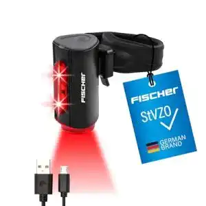 Fahrrad-Rücklicht Batterie Fischer Twin Fahrrad-Rücklicht mit 360°