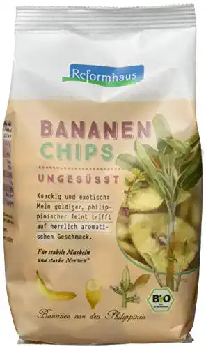 Bananenchips Reformhaus Bananen-Chips ungesüßt bio, 6 x 175 g