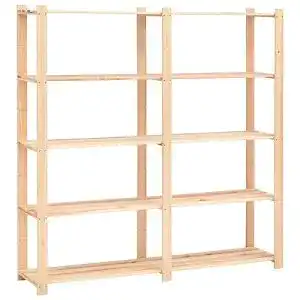 Holzregal vidaXL Kiefer Massiv Lagerregal 5 Böden 500kg