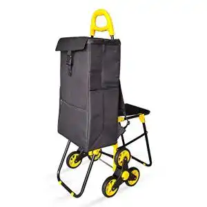 Einkaufstrolley mit Sitz VOUNOT Einkaufstrolley Treppensteiger