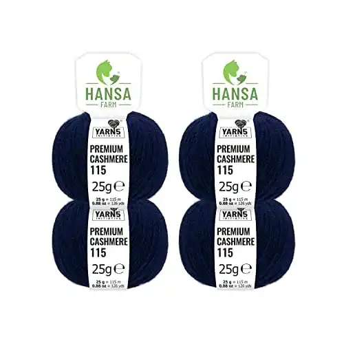 Kaschmir-Wolle HANSA-FARM 100% Kaschmir Wolle 100g Set