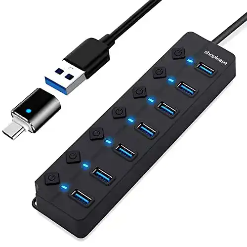 USB-Hub 7 Port shoplease USB 3.0 Splitter, tragbar