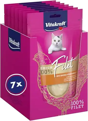 Vitakraft-Katzenfutter Vitakraft Katzensnack Filet Huhn, 7x 70g