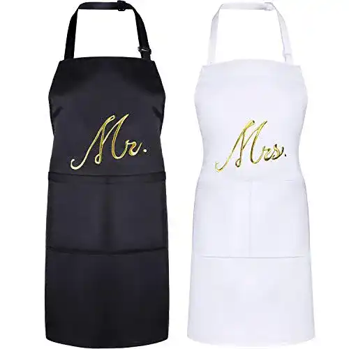 Kochschürze Syhood 2 Stück Mr. and Mrs. Küche Schürze Set