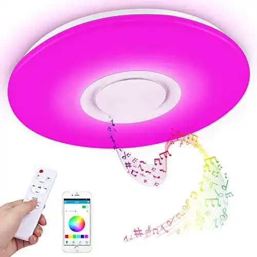 LED-Deckenleuchte mit Lautsprecher Molbory, mit Fernbedienung