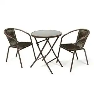 Gartentisch mit Stühlen Nexos Bistroset Balkonset Rattanset
