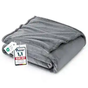 Kuscheldecke BEDSURE Sofa Decken grau, kleine Fleecedecke
