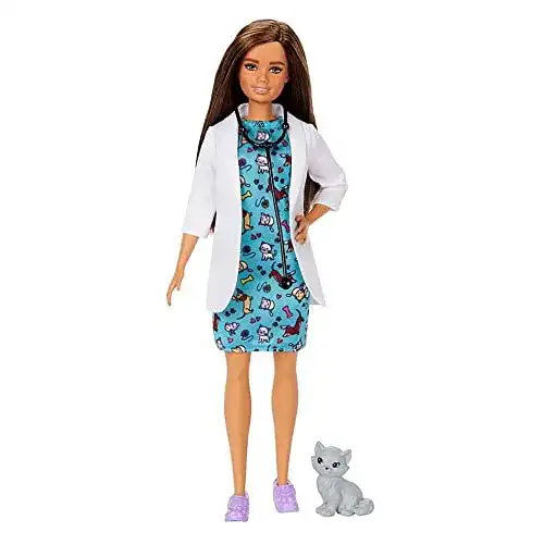 Barbie-Puppe Barbie GJL63 Brünette Tierärztin-Puppe