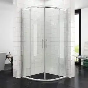 Runddusche SONNI Viertelkreis 90x90cm ohne Duschtasse