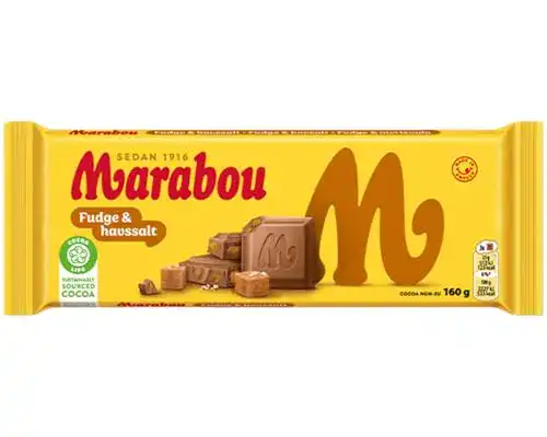 Marabou-Schokolade Marabou fudge & havsalt, 185g