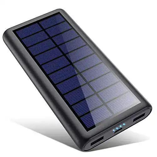 Solar-Powerbank HETP Solar Powerbank 26800mAh, 2 Ausgänge