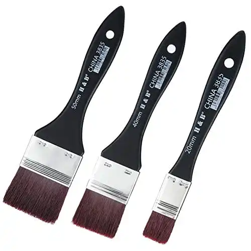 Flachpinsel olyee, 3 Stück Tools Pinselset, 20/40/50mm