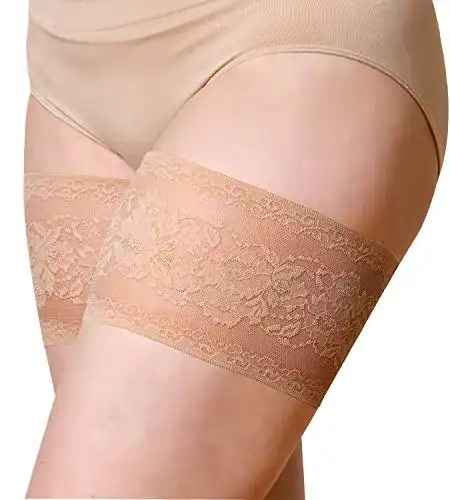 Oberschenkelband Bandelettes, Beige Peony, Small, A (53-57cm)