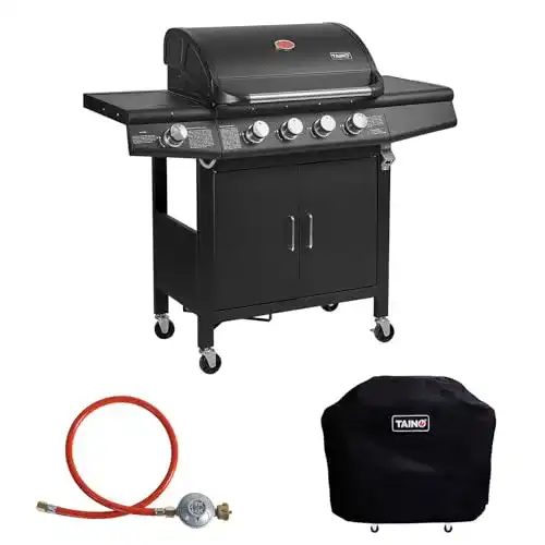 Taino-Grill TAINO RED 4+1 Grillwagen BBQ Edelstahl-Brenner Gas