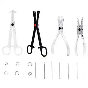 Piercing-Set Semme Körper Piercing Kit, 6Pcs Professional