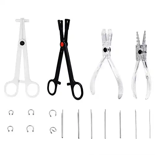 Piercing-Set Semme Körper Piercing Kit, 6Pcs Professional