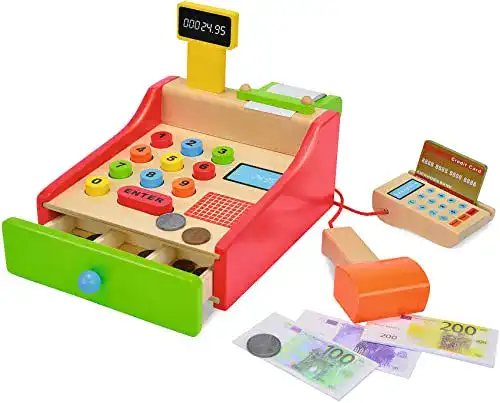 Die beste Kaufladen-Kasse Eichhorn 100003717 - Kasse 16,5x26x16cm 2026 Test Bestseller Kaufladen-Kasse Eichhorn 100003717 – Kasse 16,5x26x16cm