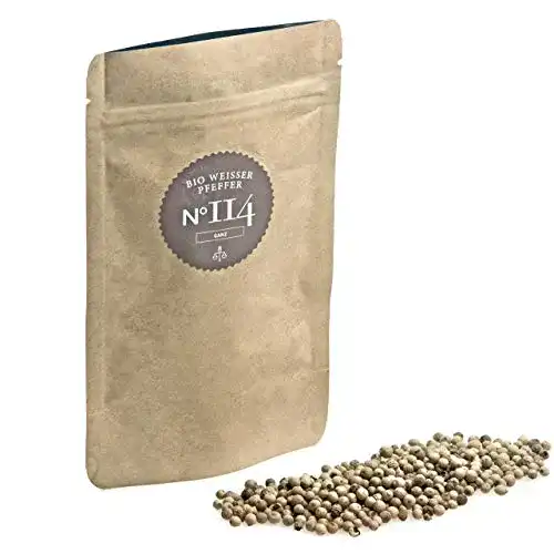 Weißer Pfeffer Rimoco N°114 Bio (Malabar Pfeffer) ganz, 1000g