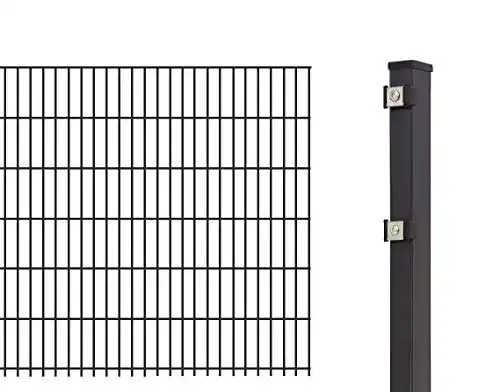 Doppelstabmattenzaun Arvotec als Grundset mit 10 Meter Länge