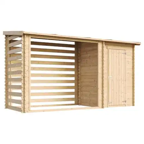 Holzunterstand TIMBELA Geräteschuppen Holz M205 – Gartenhaus Holz