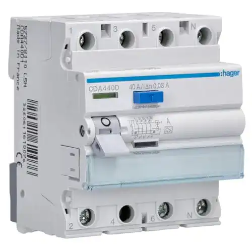 FI-Schalter Hager CDA440D 40A 30mA A-Typ 4-polig